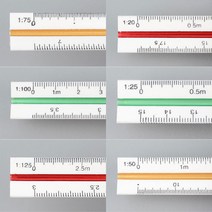 삼각 축척자 15/30cm 삼각 스케일자 삼각스케일, 기본, 15cm - 저배율