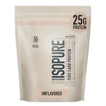 Isopure 이소퓨어 제로카브 프로틴 파우더 Zero Carb Protein Powder Unflavored 454g, 1팩