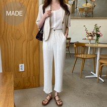 빅사이즈 쿨린넨슬랙스 린넨팬츠 뒷밴딩슬랙스 k177