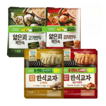 풀무원 NEW얇은피 만두 고기2봉+김치2봉+한식교자 고기2봉+남도식김치2봉, 얇은피 고기만두 400gX4봉_얇은피 김치만두 400g