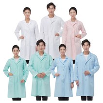 라인 파스텔 의사 가운/위생/미용/피부 마사지사/약사, DU115 (남) 화이트 / 105