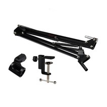 테이블고정형 마이크거치대 관절스탠드 각도조절 녹음실 방송장비, 화이트, 본상품선택