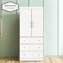 모건리빙 제이810 쓰리서랍옷장, 고무나무화이트