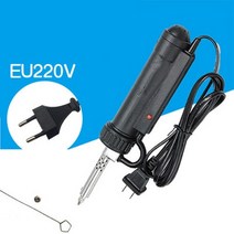 전기 납땜 제거 진공 솔더 빨판 흡입 펌프 인두 총 주석 수리 도구 3 노즐 EU 플매트 카펫 매트 러그 220V 30W, 02 Black
