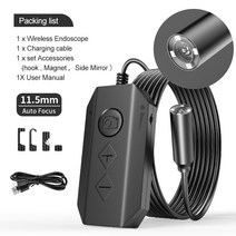 내시경카메라 1080P 듀얼 렌즈 내시경 무선 8 LED 검사 카메라 Zoomable 뱀, 03 러시아, 05 10m, 01 11.5mm Single le