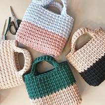 [DIY]마니모바스켓 귀엽고 심플한 패브릭얀 코바늘가방뜨기 패키지, m30-크림에리얼, 배송요청사항에 기입해주세요^^, 1개