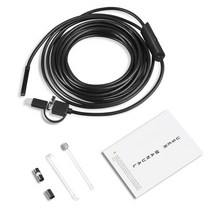 스마트폰내시경 카메라 산업용 배관 하수구 5.5mm 7mm 유형 c usb 미니 내시경 1m 1.5m 2m 유연한 하드 케이블 뱀 내시경 검사 안드로이드 스마트 폰 pc, 협력사, 5.5mm 하드 케이블