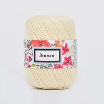 [앵콜스] 브리즈(낱개/4볼세트) 레이스면사 도일리뜨기 뜨개실 코바늘가방 여름옷, 32 아이보리(낱개)