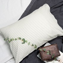 [스페이스샾] 그린티 린넨 자루형 베개커버 50x70cm