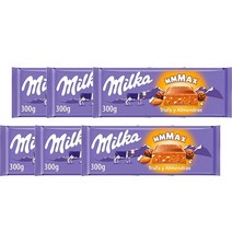 밀카 밀크 초콜릿 트러플 아몬드 300g Milka Chocolate con Leche Trufa y Almendras, 6팩