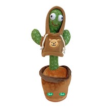 크앤비 KC인증 당일발송 허기워기 춤추는 선인장 말따라하는 말하는 노래하는 녹음 춤추는 선인장 인형 건전지타입, 곰돌이후드티선인장