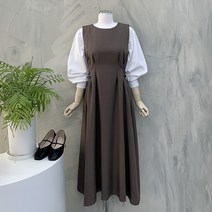 행복여[봄신상무배]홀리 핀탁 라인 플레어 원피스