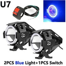 GSXR125 호환 스즈키 GSXR 1000 K8 SV650 버그맨 125 SV1000 사무라이 SJ410 GSR 750 용 보조 오토바이 헤드라이트 점멸 엔젤 아이즈 U7, 3.2PCS U7 Blue
