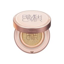 Hanskin 블레미쉬 커버 컨실드 쿠션 풀 커버리지 세미 매트 파운데이션 케이스 SPF 50 완벽한 홍조 보정 [No 21 크림 / 10.8g x 2 리필], 0.38 Ounce (Pack of 2), 23 / Beige