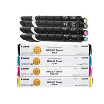 캐논 NPG-67 BK/C/M/Y IR ADV DX C3720 정품토너 4색1세트 검정 36000매/칼라 19000매, 1개, 검정+컬러