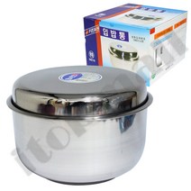 반도 스텐 입밥통 대 특대 스텐레스 밥통 고급 보온 밥솥밥 용, 특대 24cm X 16cm, 1개