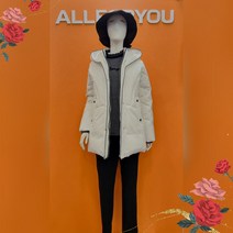 올포유 스포티하게 예쁘다~여성 중기장 슬림라인 후디드 구스다운점퍼DJKA0261