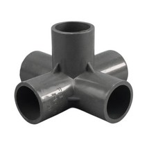 3 방향/4 방향/5 방향 차원 내경 20mm PVC 커넥터 급수 파이프 피팅 플라스틱 조인트, [03] ID 32MM, [08] Blue 6 WAY, 1개