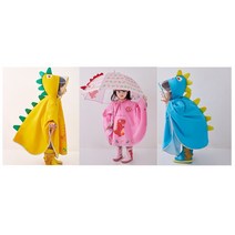 공룡우산+우비+장화셋 유아 주니어 귀여운 날씨요정 장마철 레인코트 남아여아공용 바람막이