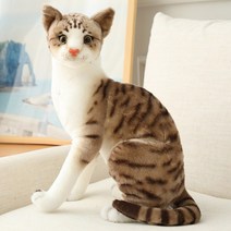 고양이 실사 인형 진짜같은 리얼리티 동물 피규어 장식인형 장식품 인테리어 소품 / 3종, 서 있는 자세 너구리 회색 고양이