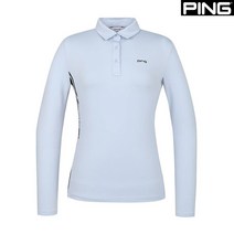 핑 핑(PING) 골프웨어 봄 블루 여성 배색 카라 긴팔 티셔츠 122B1TO952_BL