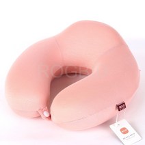 콘락하우스 직거래 순색 모달 메모리폼 뒷면 키높이 U자형 목보호대 U자형 베개, 핑크색, 29*27*13cm