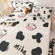 접이식매트리스 새로운 혜택을 누리 여름쿨소재 라텍스침대매트 소프트매트 얇은타입 여름 통기 에어컨 돗자리 침대요 깔방석 요 2벌, C04-150X200cm동일타입 베개커버 2개