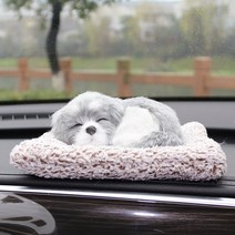 미니펫 강아지 고양이모형 제습 탈취제 잠자는 숯먹는 차량용 인형, 골든리트리버