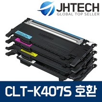 삼성 CLT-K407S 토너 CLX-3185WK 3185K 3185FW CLP-325WK, 1Ea, 삼성 CLX-3180K 토너 CLT-K407S 완벽호환 검정