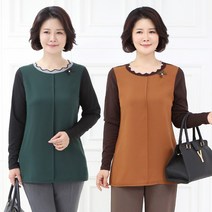 엄마옷 모슬린 물결 리본 티셔츠 TS009033마담 미시옷 50대 중년여성의류 60대 엄마옷 빅사이즈 할머니옷 여성옷