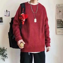 HXT 14컬러 4XL까지 남성용 스웨터 니트티 라운드 무지 빅사이즈 겨울 기본 스탠다드핏