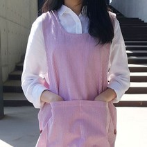 방가지똥 빅포켓 레드 리플지지미 앞치마, 77사이즈, 1개