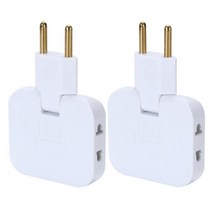 3in1 틈새 돼지코 110볼트 멀티 변환 플러그 EU US 220v 플러그 화이트, 1세트(화이트 2개)