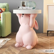 인테리어 소품 홈 데코 장식 까페 카페 술집 가게 커피숍 - 조각 크리에이티브 큰 지방 토끼 유리 섬유 강화 플라스틱 장식품 거실, [03] Pink