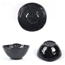 블랙 멜라민 한정식 일식 밥그릇 공기 11.2cm 5호 탕기 국물그릇 대접 유아국그릇 죽그릇, 별하 본상품선택, 별하 본상품선택