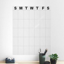 쭈bapha_디자인어라운더코너 월간 투명 보드 먼슬리 플래너 벽장식 유리창용 다용도 화이트용보드 계획 심플 기록♥LtMS, ♥LtMS세로형 35x45cm