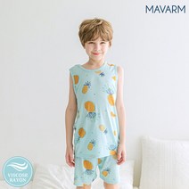 마밤 쿨 인견 민소매 아동 주니어 내의 실내복 민트쿨파인