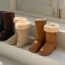 - LONG -[리얼 천연소가죽] 폭신빵빵 스웨이드 롱 어그부츠 #블랙 #겨울