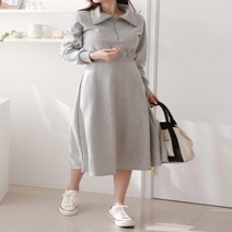 브이와이 VY 여자 하프집업 에이라인 트랙수트 롱원피스
