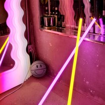 LED 무선 리모컨 간접조명 네온사인 감성 무드등 네온폴 유튜브 콘서트 스틱조명, 06.옐로우 탱고