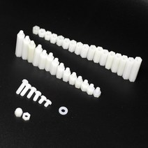 PA66 나이론 M4 서포트볼트 너트 지지대볼트 너트 PCB서포트, 둥근머리(+)볼트 M4x12(15개)