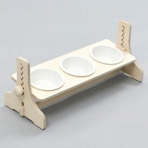 사은품증정강아지 밥그릇 식기 도자기 3구 애견 반려견 화이트, 상세페이지 참조