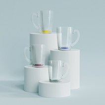 아트웨어 루미낙 스테레오 텀블러 320ml x 4p 유리컵 컬러라인
