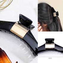 (골드 블랙) 집게핀 집게핀쇼핑몰 머리장식 넓은머리띠