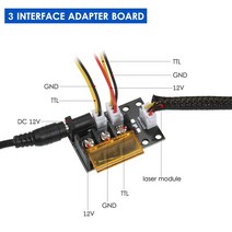 원형샌더KKmoon-2/3 핀 케이블 레이저 모듈 고정 초점 거리 헤드 커팅 인저버 CNC 밀 우드 라우터 3D 프린, 06 Adapter Board_01 EU Plug