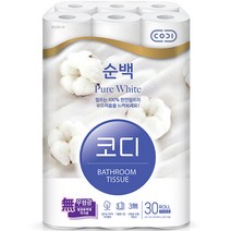 코디 순백 25mx30롤 3겹 화장지, 1팩