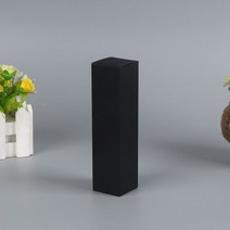 생일 간식 포장 박스 미니 선물 상자 화이트 블랙 크래프트 종이 50 개 빈 골판지 에센셜 오일 병 향수 립스틱 인쇄 로고, 30x30x230mm, Black