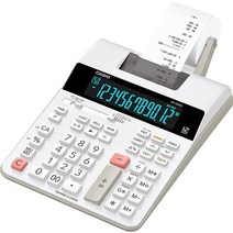 카시오 Casio 프린팅 계산기 백릿 LCD 디스플레이 화이트 미니 데스크탑 (HR-300RC) 296179