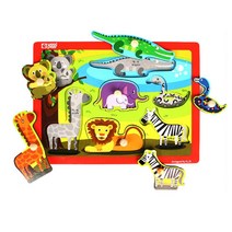 15개월 아기장난감 남아 동물퍼즐 나무 12개월 지능개발 소근육 손잡이퍼즐 집중력 퍼즐놀이, 1개