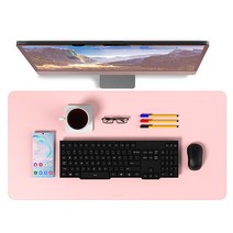 하마다 가죽 데스트 논슬립 와이드 마우스 장패드 80 x 40 cm 2개, 핑크2개